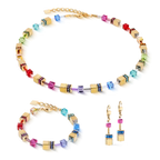 Coeur de Lion GeoCUBE® Iconic Metallic Rainbow Gold Earrings