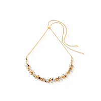Coeur de Lion Dancing Crystals necklace gold-beige
