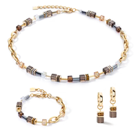 Coeur de Lion GeoCUBE® Chunky Chain bracelet gold-brown