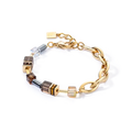 Coeur de Lion GeoCUBE® Chunky Chain bracelet gold-brown