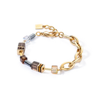 Coeur de Lion GeoCUBE® Chunky Chain bracelet gold-brown