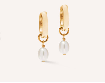 Coeur de Lion Cosmic Pearls deep gold earrings