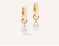 Coeur de Lion Cosmic Pearls deep gold earrings