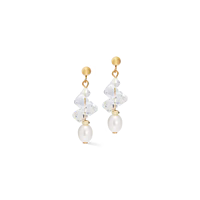 Coeur de Lion Dancing Crystals & Pearls Earrings