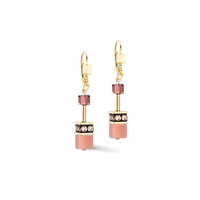 Coeur de Lion GeoCUBE® Iconic earrings gold Blush