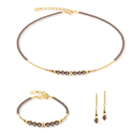 Coeur de Lion Shimmering Princess Pearls gold-brown necklace