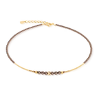 Coeur de Lion Shimmering Princess Pearls gold-brown necklace