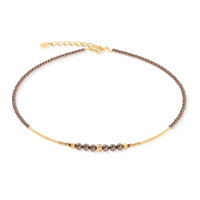 Coeur de Lion Shimmering Princess Pearls gold-brown necklace