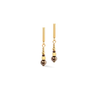 Coeur de Lion Shimmering Princess Pearls gold-brown earrings