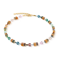 Coeur de Lion GeoCUBE® Iconic Metallic Art Nouveau Necklace