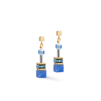 Coeur de Lion GeoCUBE® Iconic Precious earrings blue