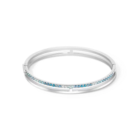 Coeur De Lion Eternal Unity Silver Blue Bangle