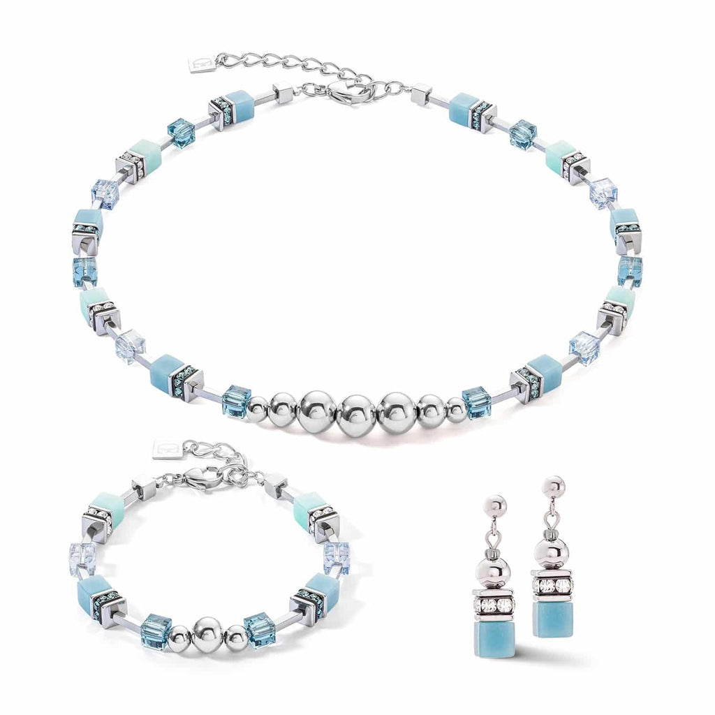 Coeur De Lion GeoCUBE® Fusion Spheres earrings ice blue