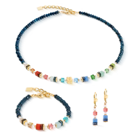 Coeur de Lion Necklace Sparkling Princess Spikes gold-multicolour