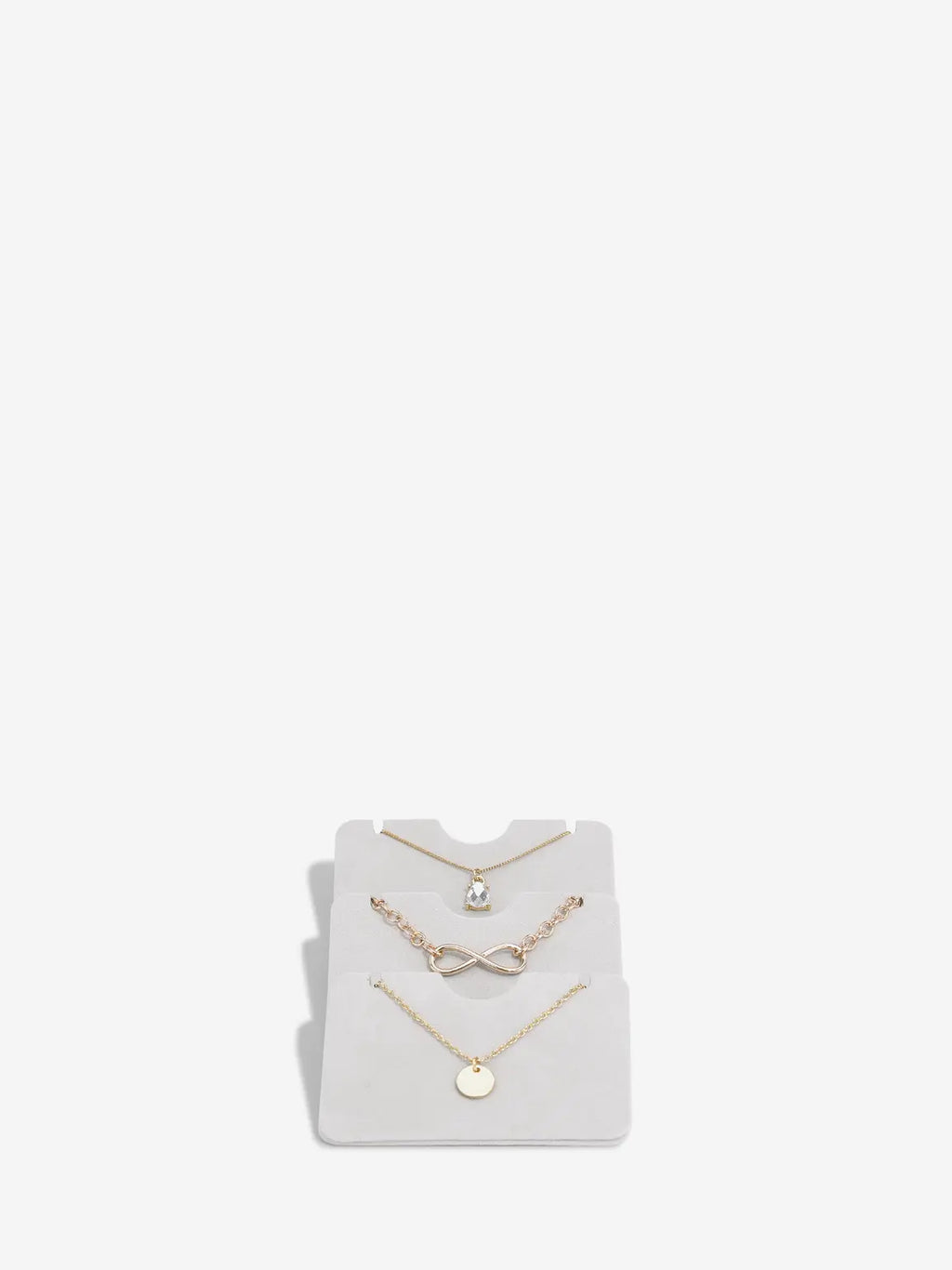 Stackers - Grey Pendant Necklace Accessory (Set of 3) - 75918