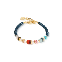 Coeur de Lion Sparkling Princess Spikes gold-multicolour bracelet