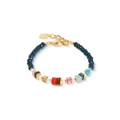 Coeur de Lion Sparkling Princess Spikes gold-multicolour bracelet