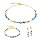 Coeur de Lion Precious Shape Mix green-turquoise necklace