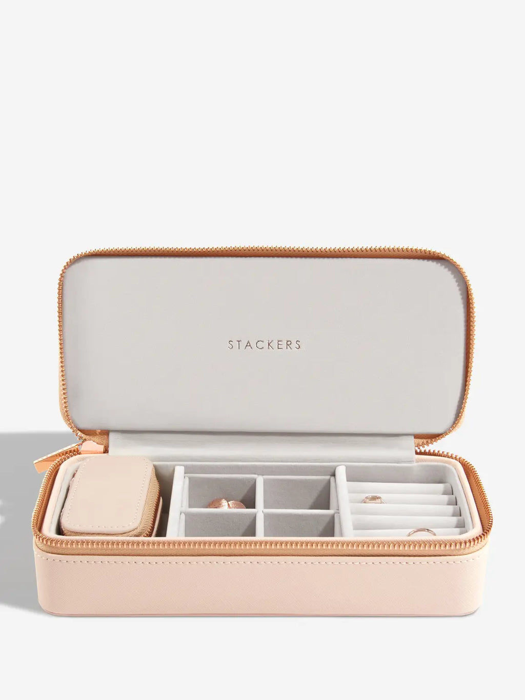 Stackers - Blush Large Zipped Travel Jewellery Box - 75346