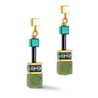 Coeur de Lion GeoCUBE® Iconic Precious earrings green