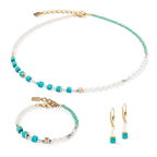 Coeur de Lion Princess Fusion Pearls turquoise earrings