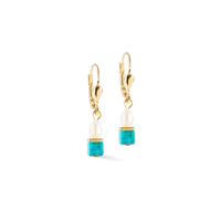 Coeur de Lion Princess Fusion Pearls turquoise earrings