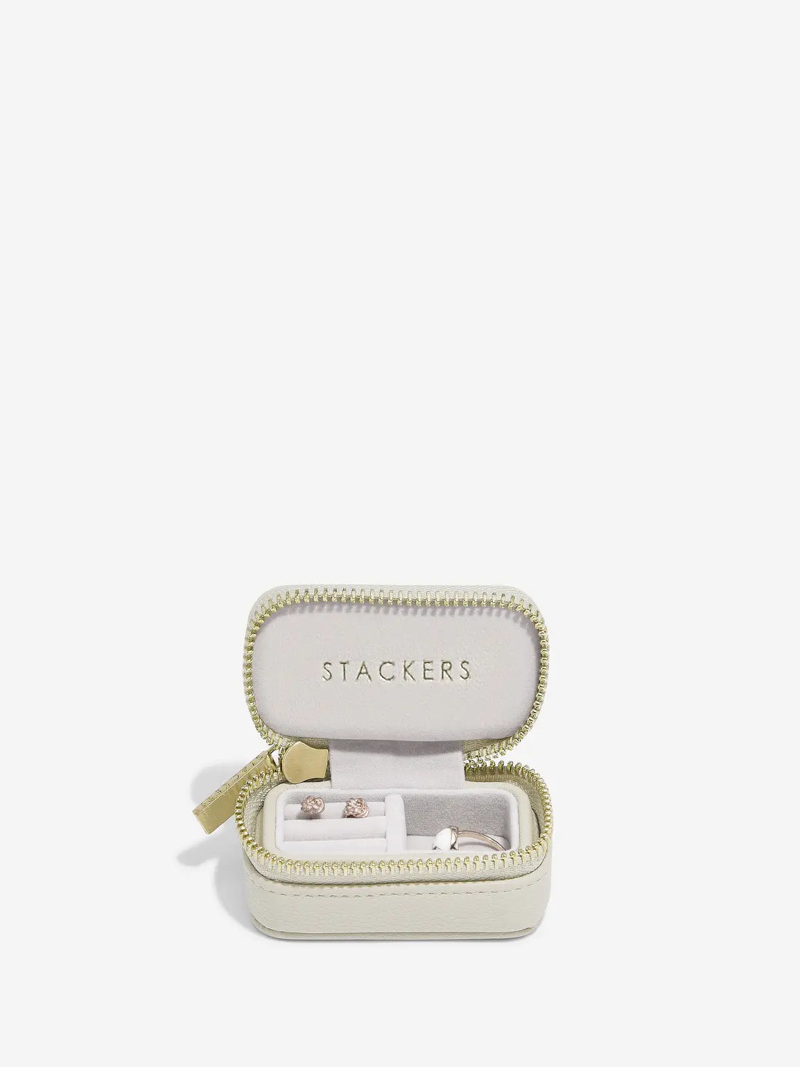 Stackers - Oatmeal Large Zipped Travel Jewellery Box - 75627