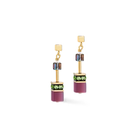 Coeur de Lion GeoCUBE® Iconic earrings Art Nouveau gold