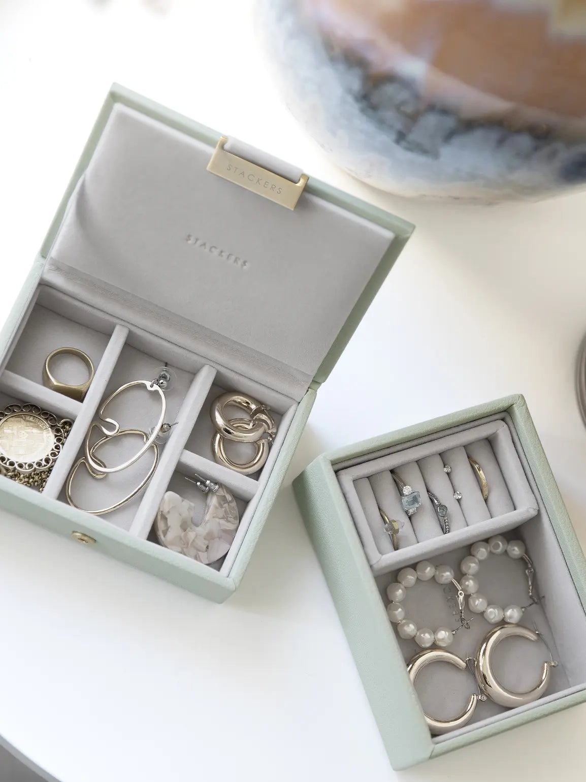 Stackers - Sage Green Micro Jewellery Box - 76152