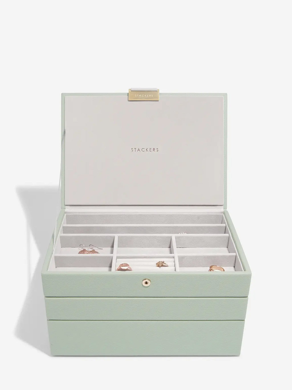 Stackers - Sage Green Classic Jewellery Box (set of 3) - 74517