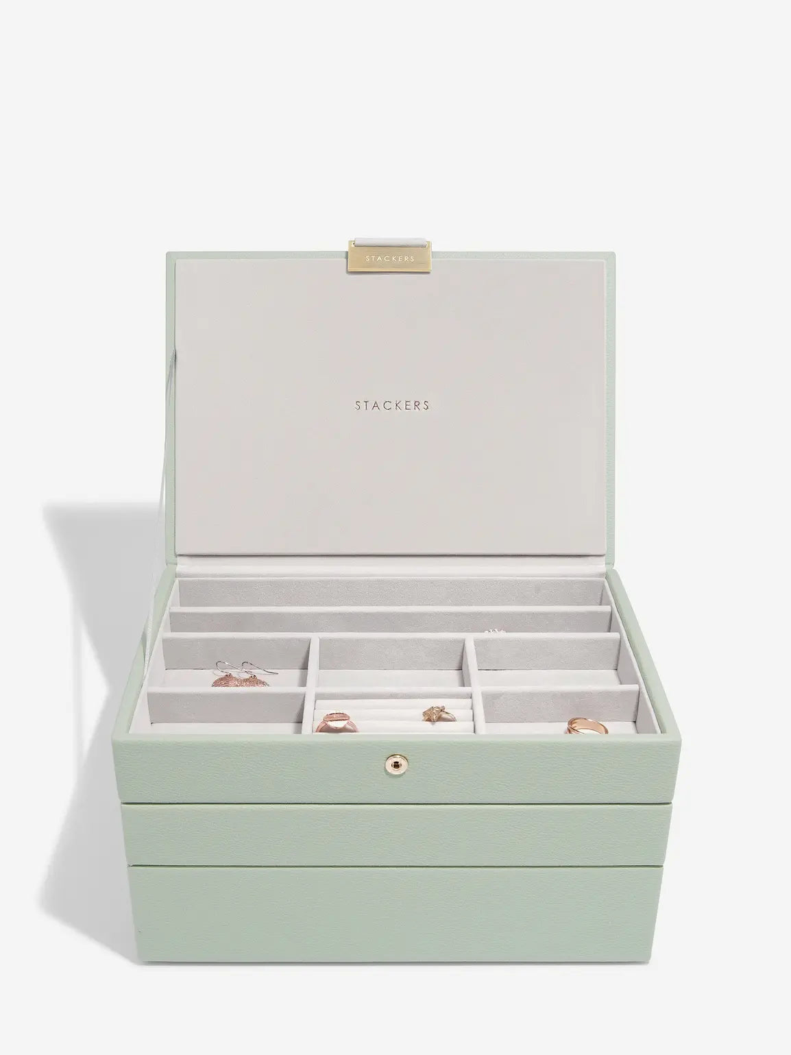 Stackers - Sage Green Classic Jewellery Box (set of 3) - 74517