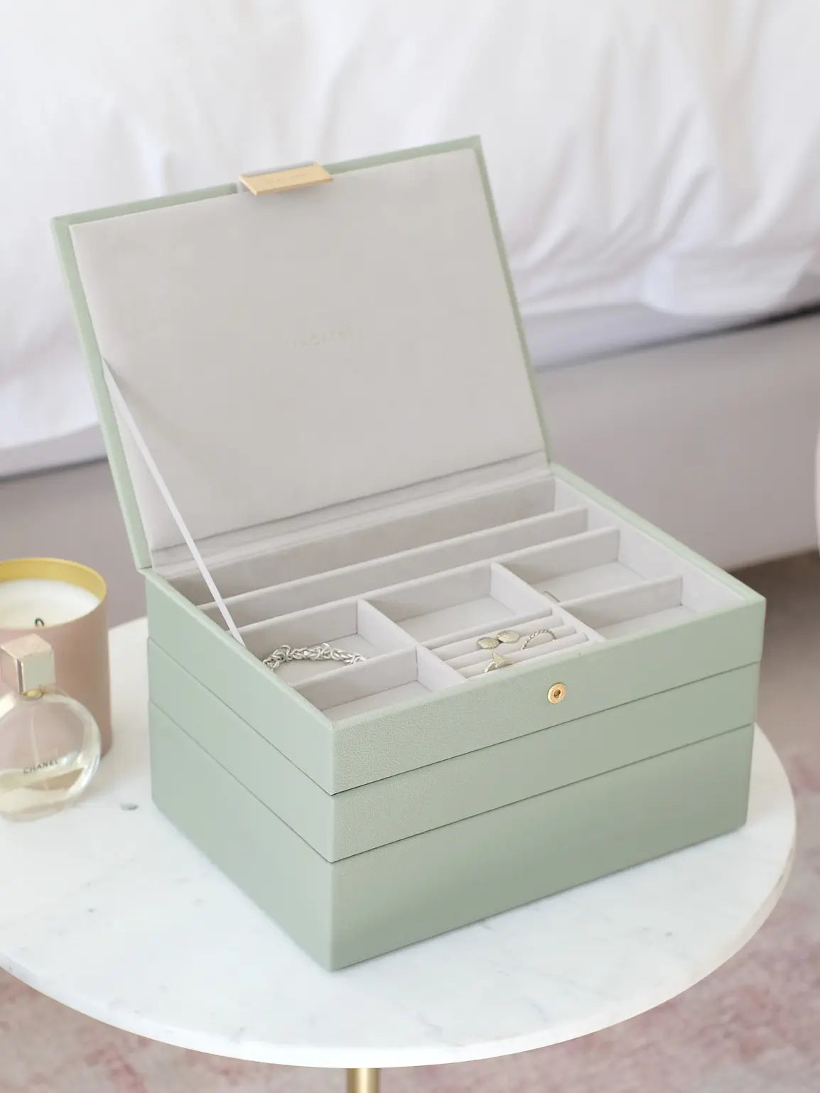 Stackers - Sage Green Classic Jewellery Box (set of 3) - 74517