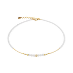 Coeur de Lion Shimmering Princess Pearls gold-white necklace