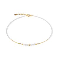 Coeur de Lion Shimmering Princess Pearls gold-white necklace
