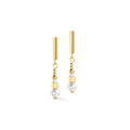 Coeur de Lion Shimmering Princess Pearls gold-white earrings