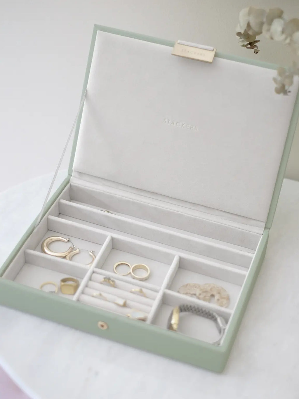 Stackers - Sage Green Classic Jewellery Box Lid