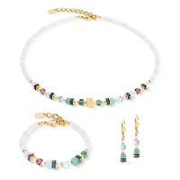 Coeur de Lion Sparkling Princess Spikes gold-Art Nouveau necklace