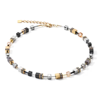 Coeur de Lion GEOCUBE® Necklace grey-gold