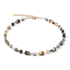 Coeur de Lion GEOCUBE® Necklace grey-gold