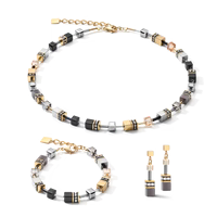 Coeur de Lion GEOCUBE® bracelet grey-gold