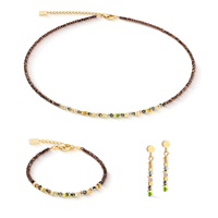 Coeur de Lion Necklace golden Whisper brown-olive