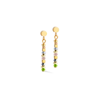 Coeur de Lion earrings golden Whisper brown-olive