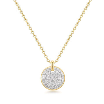 Ania Haie - Two-Tone Large Pavé Disc Necklace