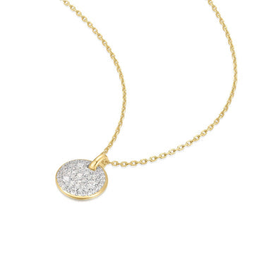 Ania Haie - Two-Tone Large Pavé Disc Necklace