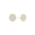 Ania Haie - Gold Pavé Disc Stud Earrings