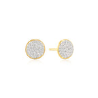 Ania Haie - Gold Pavé Disc Stud Earrings