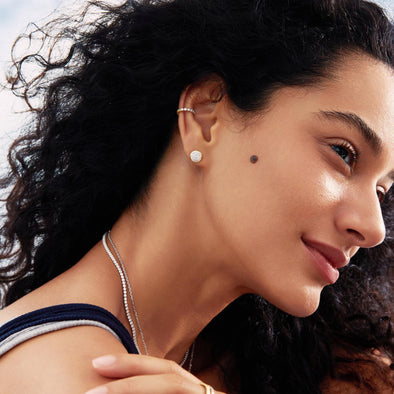 Ania Haie - Gold Pavé Disc Stud Earrings