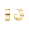Ania Haie - Vogue Maven 14ct Gold Plated Medium Flat Hoop Earrings