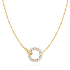 Ania Haie - Gold Interlinked Circles Pavé Necklace