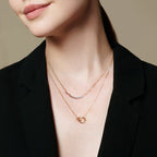 Ania Haie - Gold Interlinked Circles Pavé Necklace